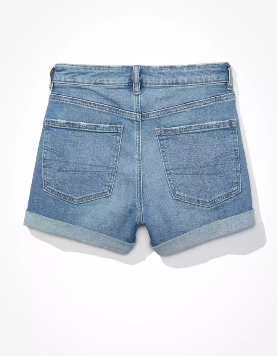 Shorts American Eagle AE Stretch Denim Mom Indigo Femme | OXT-23158550